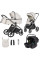 Cochecito 3 en 1 CARRELLO Vector F CRL-6700  Zephyr Beige Capazo plegable, silla de paseo y grupo 0