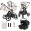 Cochecito 3 en 1 CARRELLO Vector F CRL-6700  Zephyr Beige Capazo plegable, silla de paseo y grupo 0