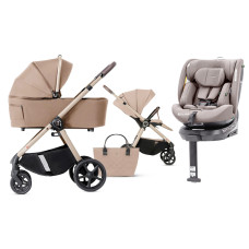 Pack ahorro: Carrito de bebé 2 en 1 Dada Flux Beige+  Silla de coche Carrello Octopus  0-12 años