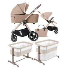 Pack ahorro: Carrito de bebé 2 en 1 Dada Flux Beige + сuna colecho parque Picto