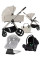 Pack ahorro: carrito de bebé 2 en 1 Dada Flux Almond + silla de auto (grupo 0) + hamaca balancín automática 