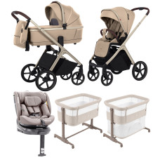 Pack ahorro: Carrito de bebé 2 en 1  Carrello Vector CRL-6550 Seashell Beige +  Silla de coche Carrello Octopus  0-12 años + сuna colecho parque Picto