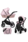 Carrito de bebé 3en1 Ivento IVE-13 Pink Metalic ecopiel con chasis negro o dorado